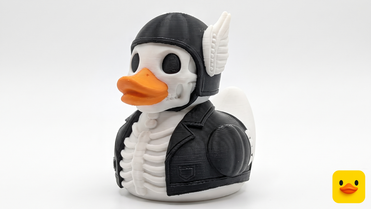 Skeleton Biker Duck – Designed by Atro | 3D Printed Collectible