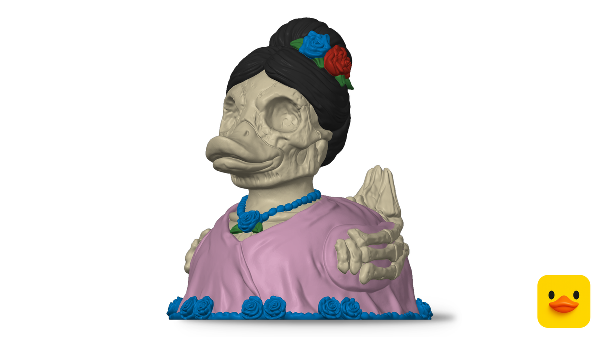 Frida Kahlo Skeleton Duck