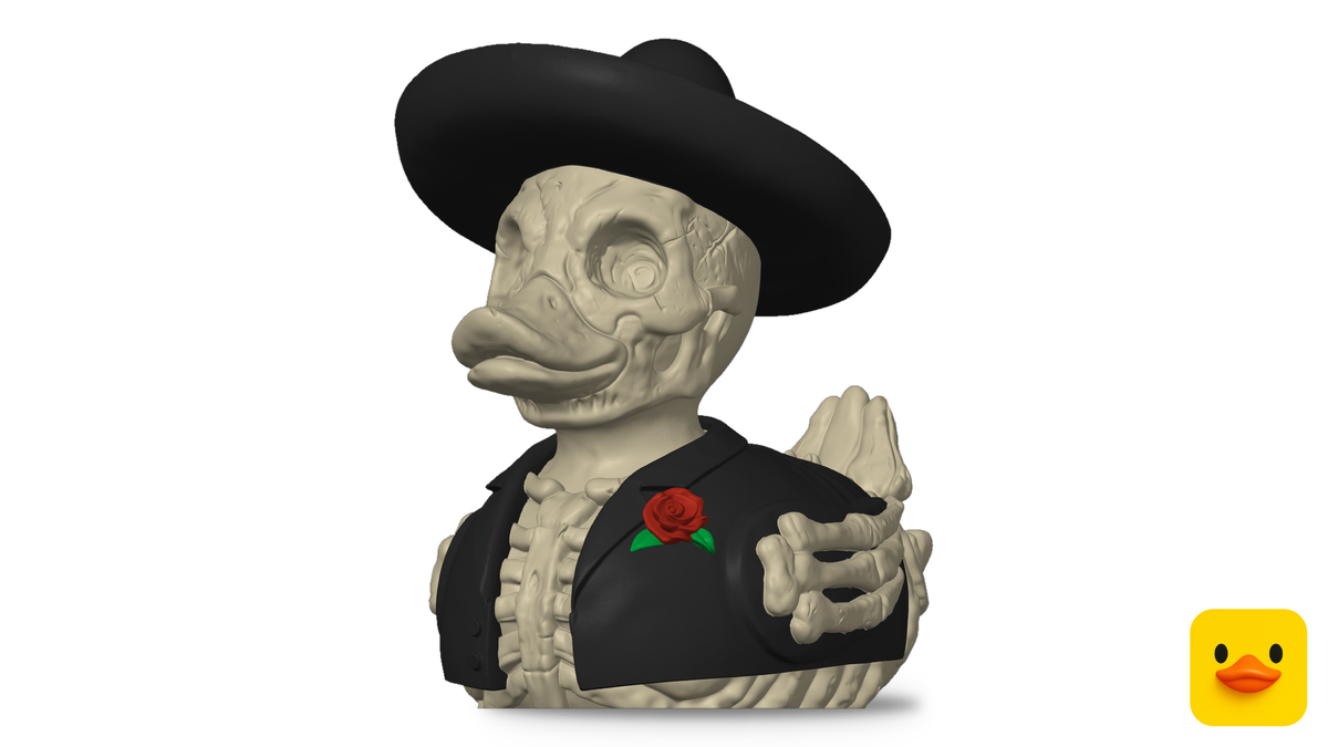 Day of the Dead Mariachi Skeleton Duck