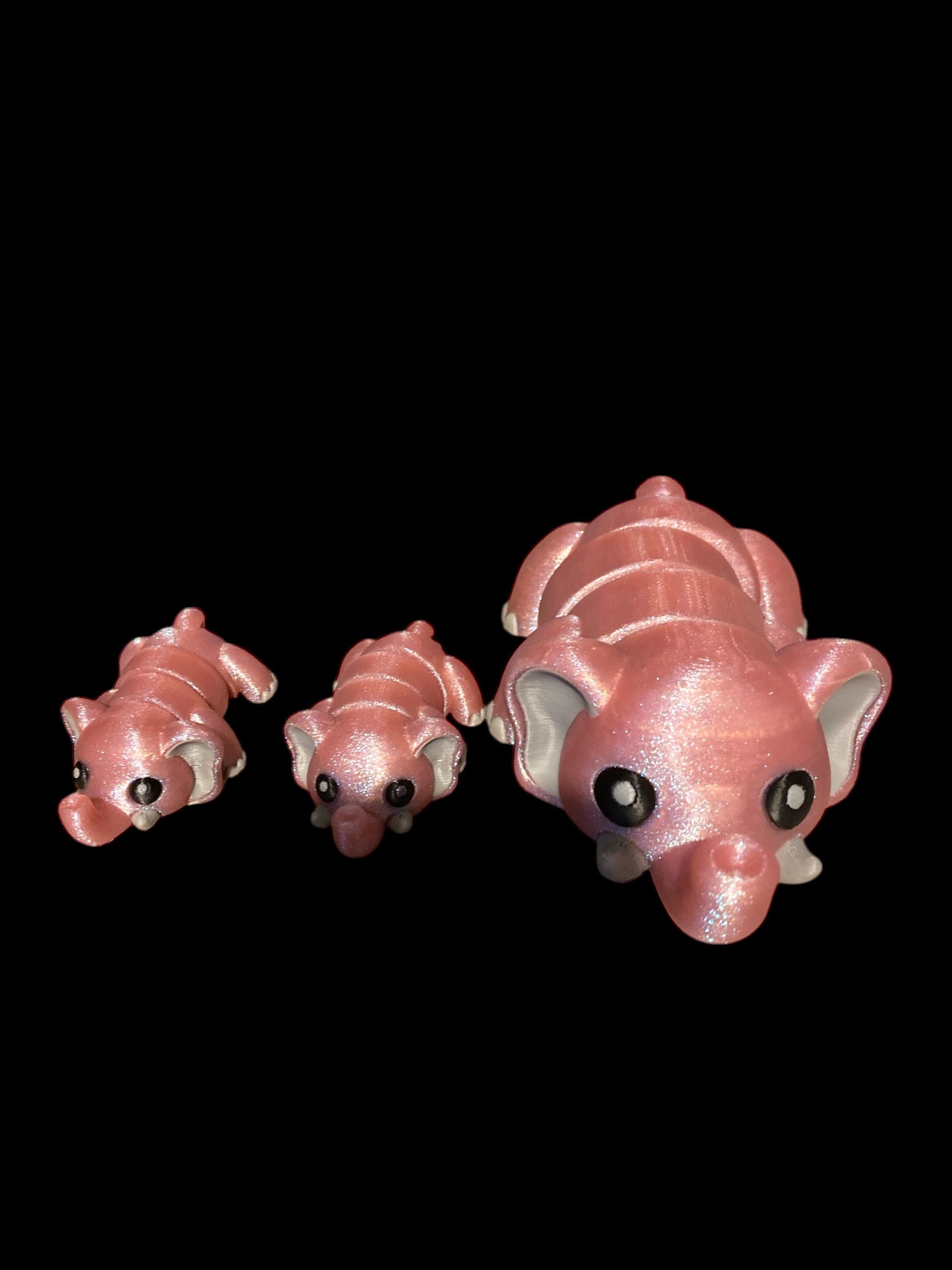 Set of three cute elephants