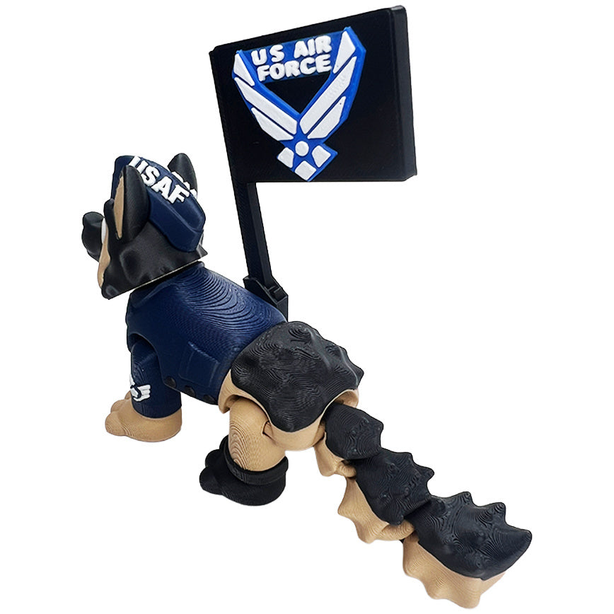 Air Force German Shepherd Dog Toy – 3D Printed Collectible
