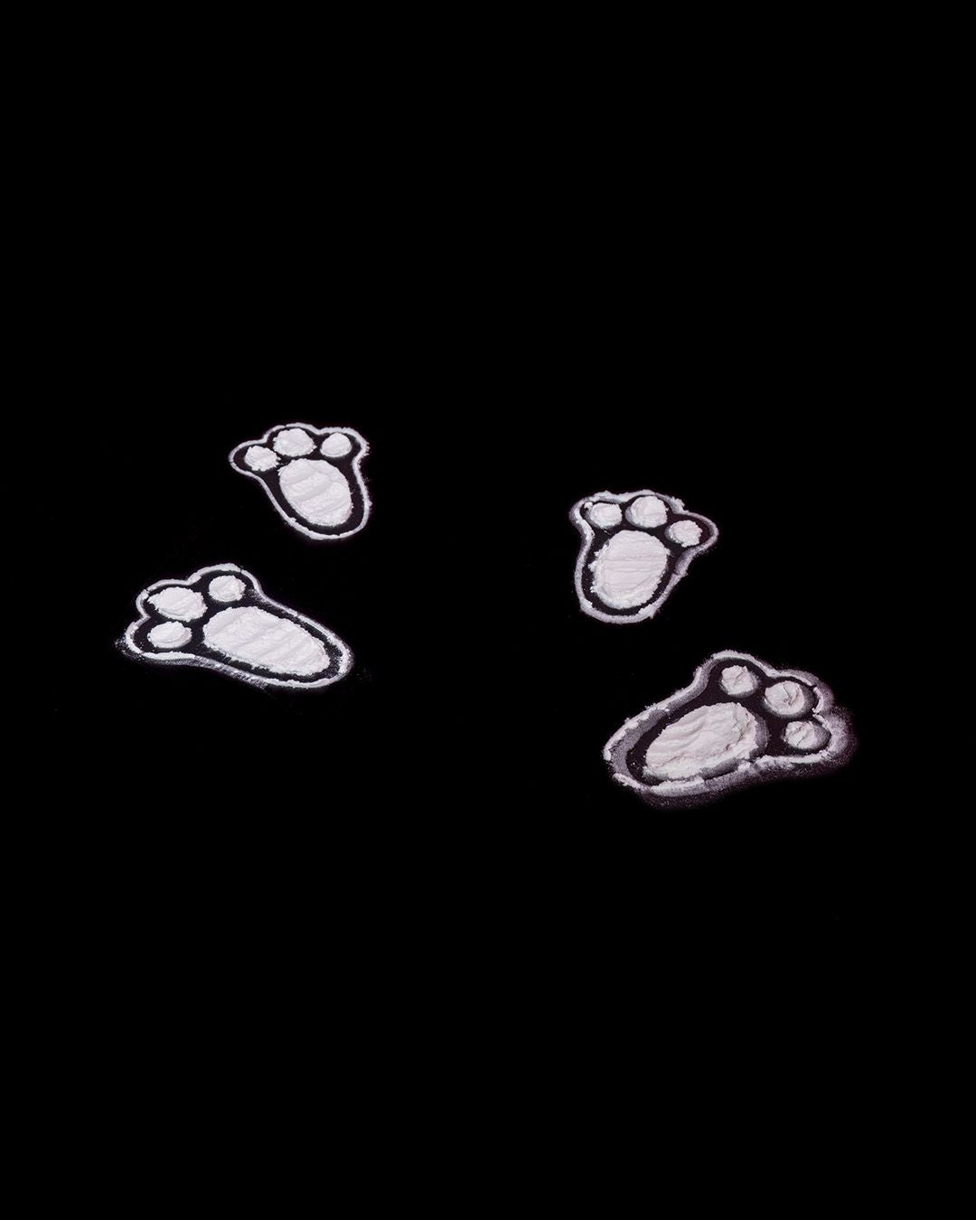 Easter Bunny Footprint Stencil (set of 6)