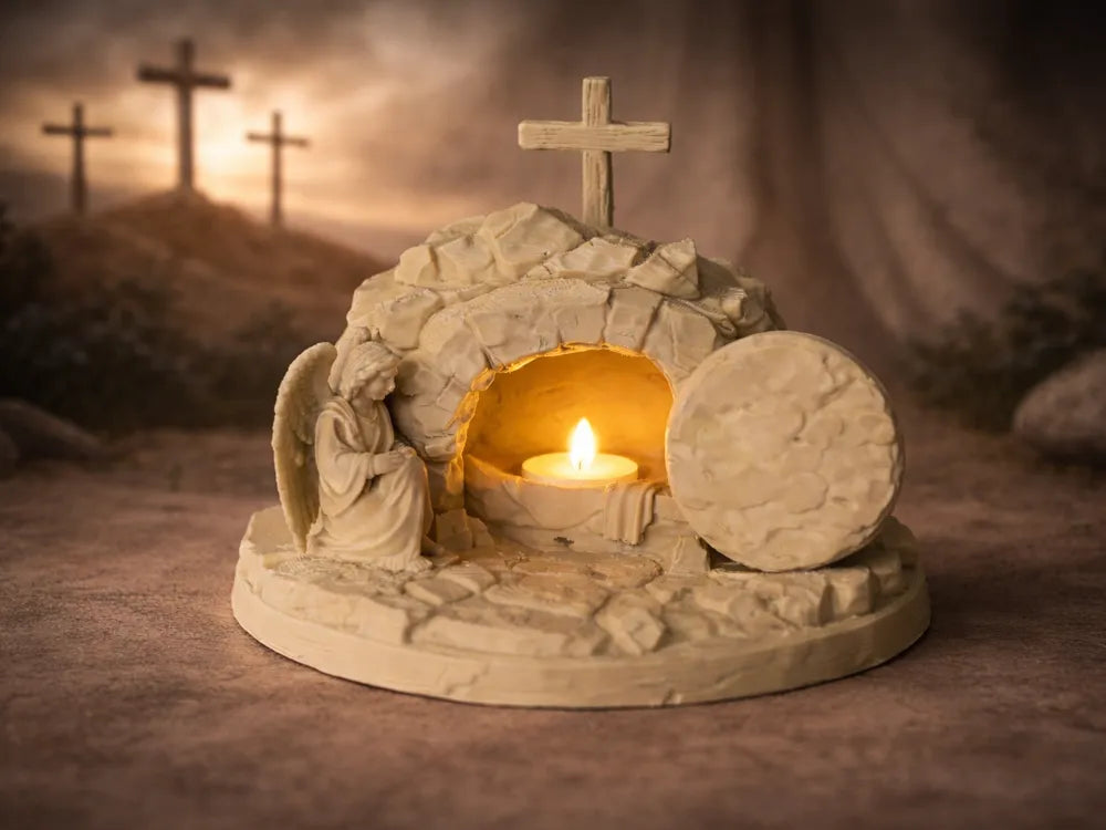 He Is Risen – Empty Tomb Tealight Candle Holder