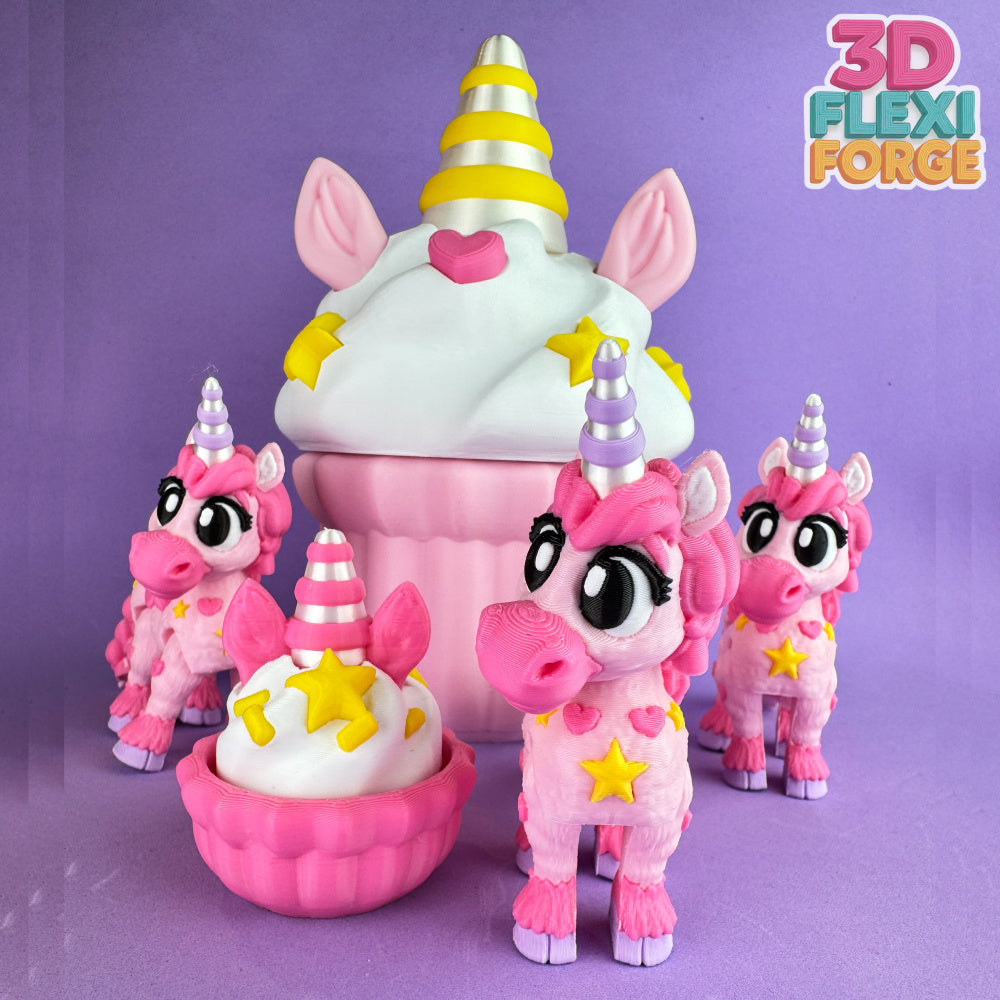 Flexi Unicorn with Box Playset
