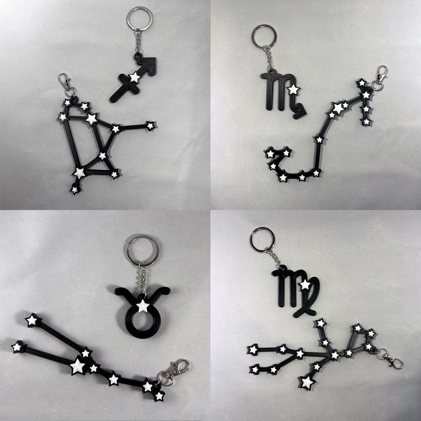 Zodiac Constellation & Symbol 3D Keychains