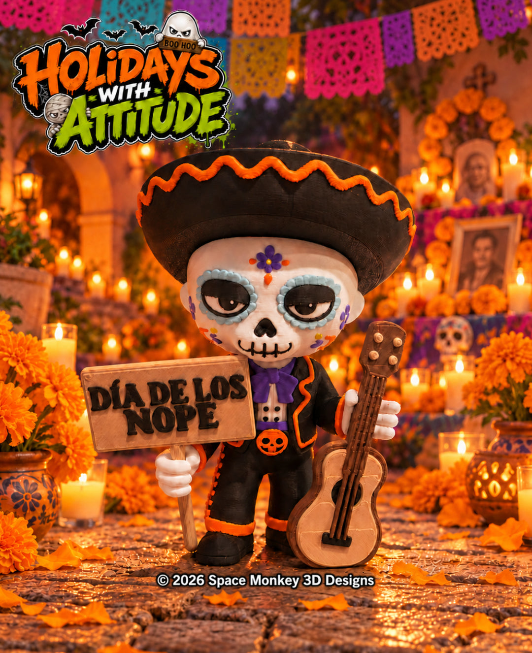 Holidays with Attitude Set of Two – Día de los Muertos