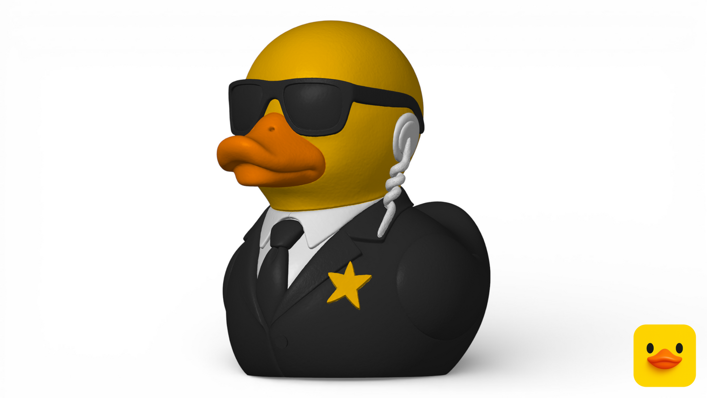 Secret Service Duck — On Duty and Looking Sharp!
