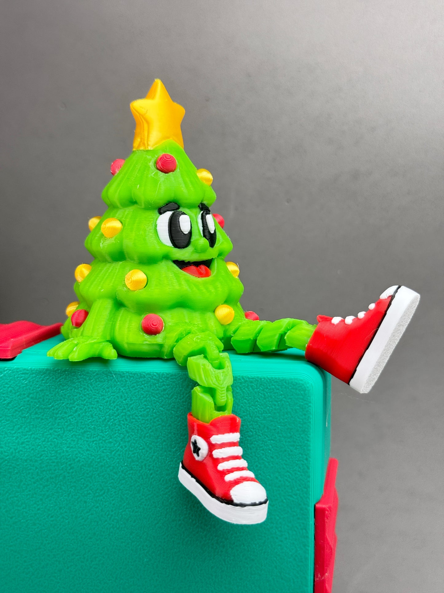 Sitting Christmas Tree with Sneakers