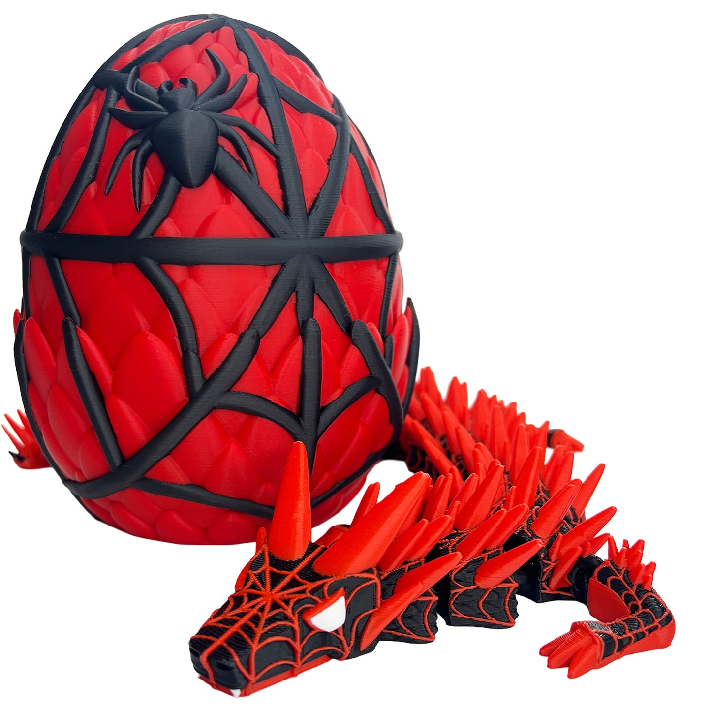 Spider Egg & Mini Dragon – 3D Printed Collectible Set