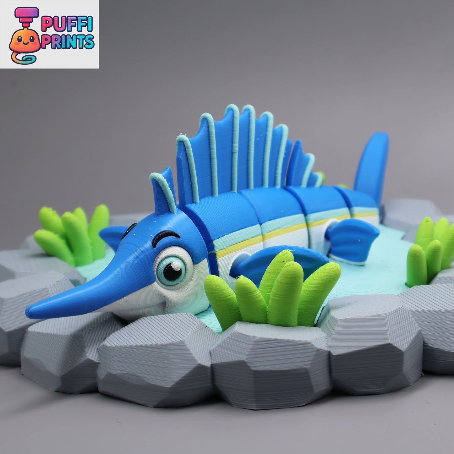 Flexi Sailfish with Ocean Display Base – Make a Splash in Your Collection!