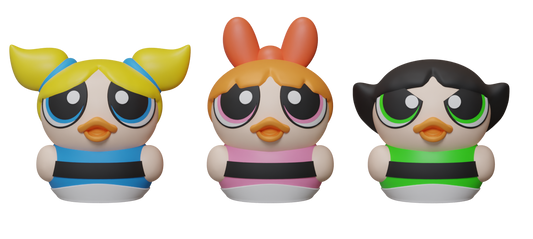 Blossom Powerpuff Girl Duck Set — Sugar, Spice, and Everything Nice!