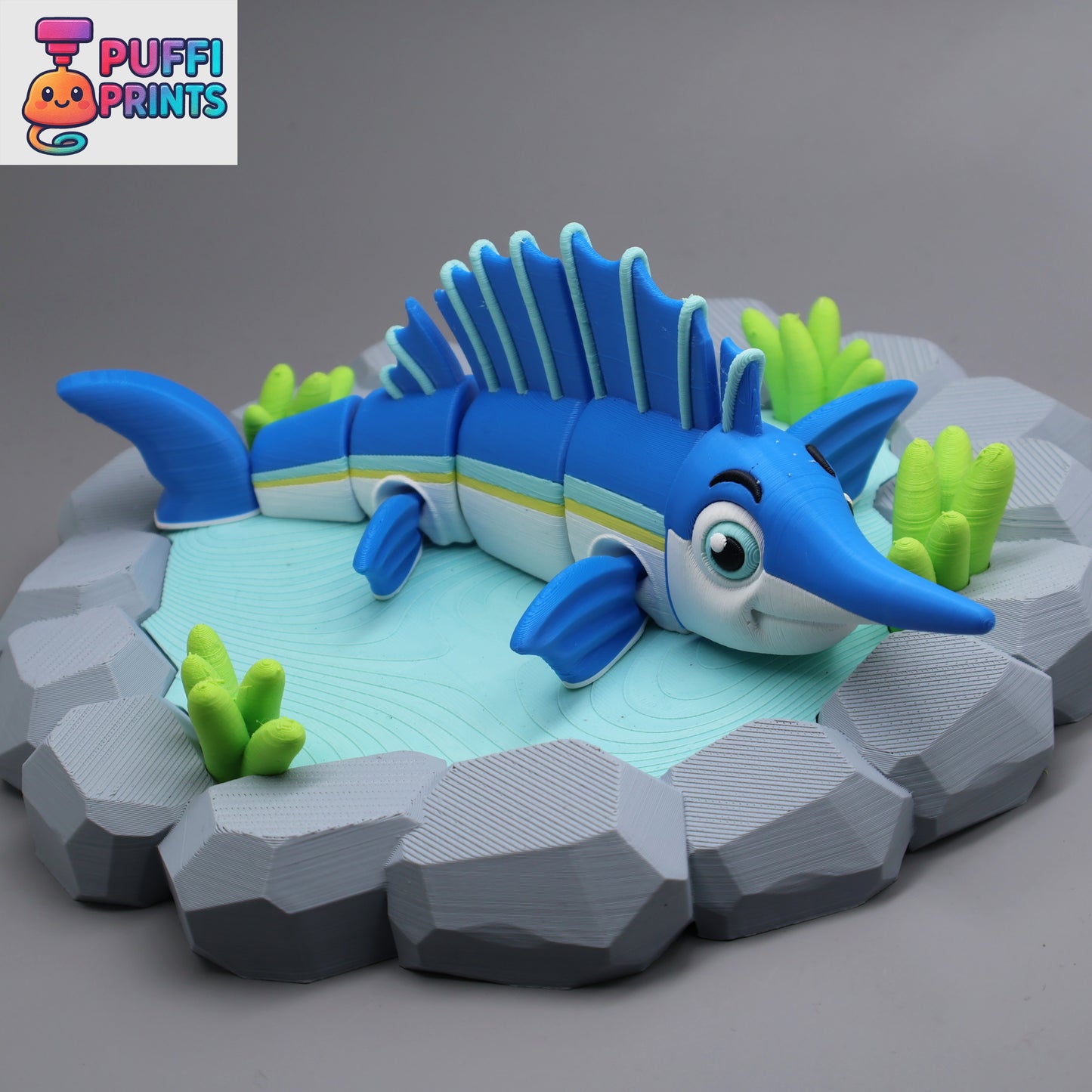 Flexi Sailfish with Ocean Display Base – Make a Splash in Your Collection!