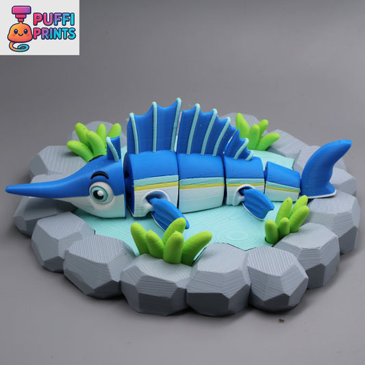Flexi Sailfish with Ocean Display Base – Make a Splash in Your Collection!
