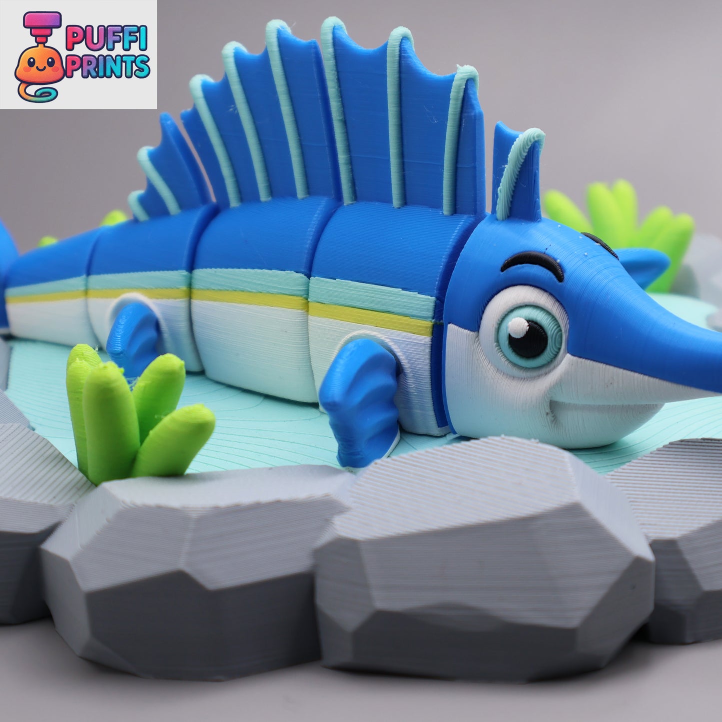 Flexi Sailfish with Ocean Display Base – Make a Splash in Your Collection!