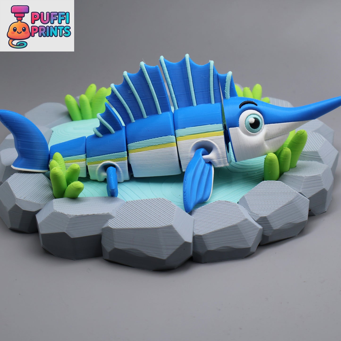Flexi Sailfish with Ocean Display Base – Make a Splash in Your Collection!