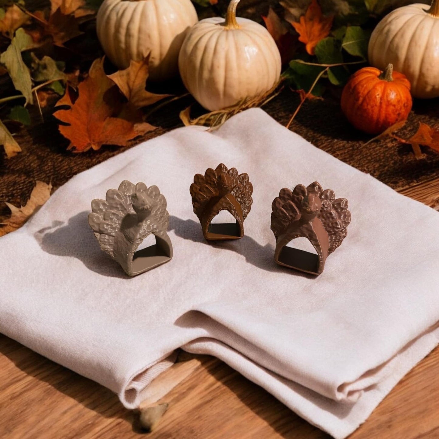 Turkey Ring Napkin Holder set of 3