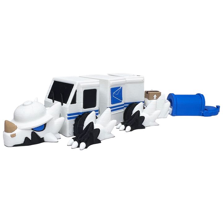Mini Mail Truck Dragon – 3D Printed Collectible