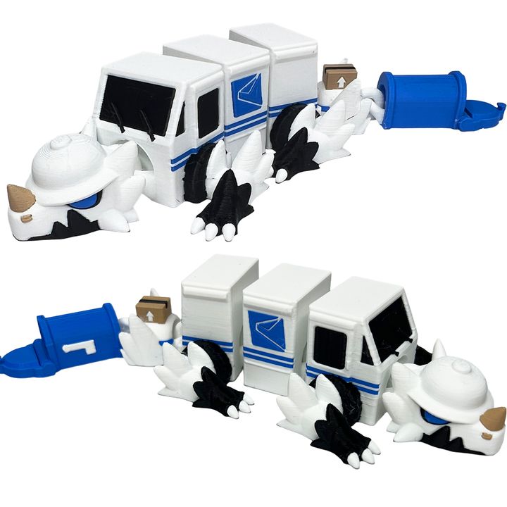 Mini Mail Truck Dragon – 3D Printed Collectible