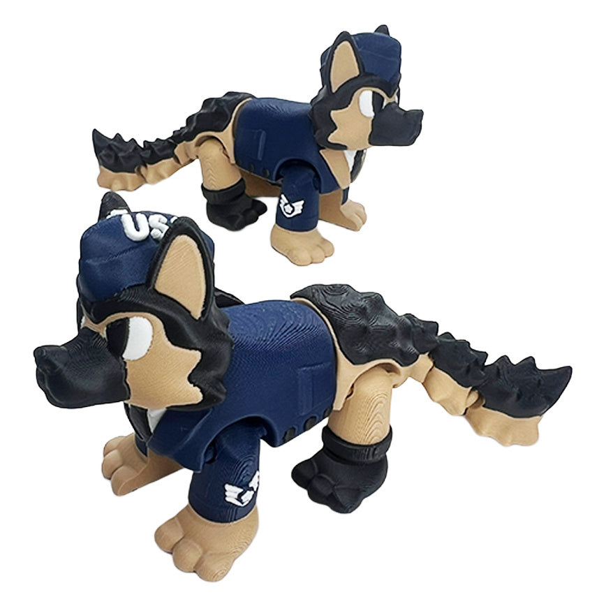 Air Force German Shepherd Dog Toy – 3D Printed Collectible