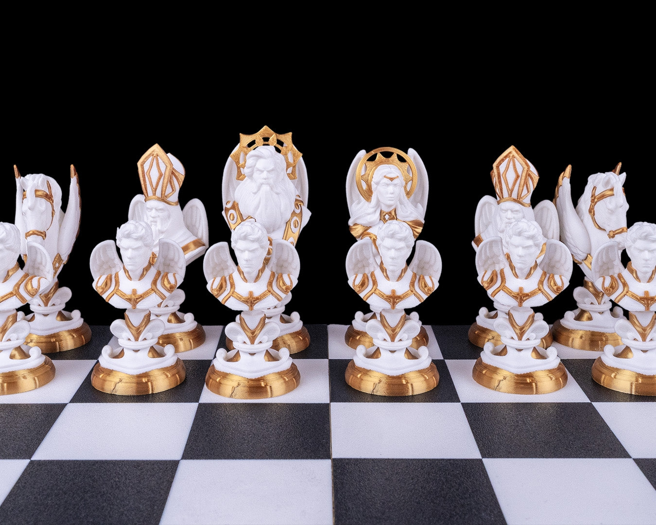 ♟️ Angelic Chess Board & Set – A Divine Battlefield of Strategy ♟️