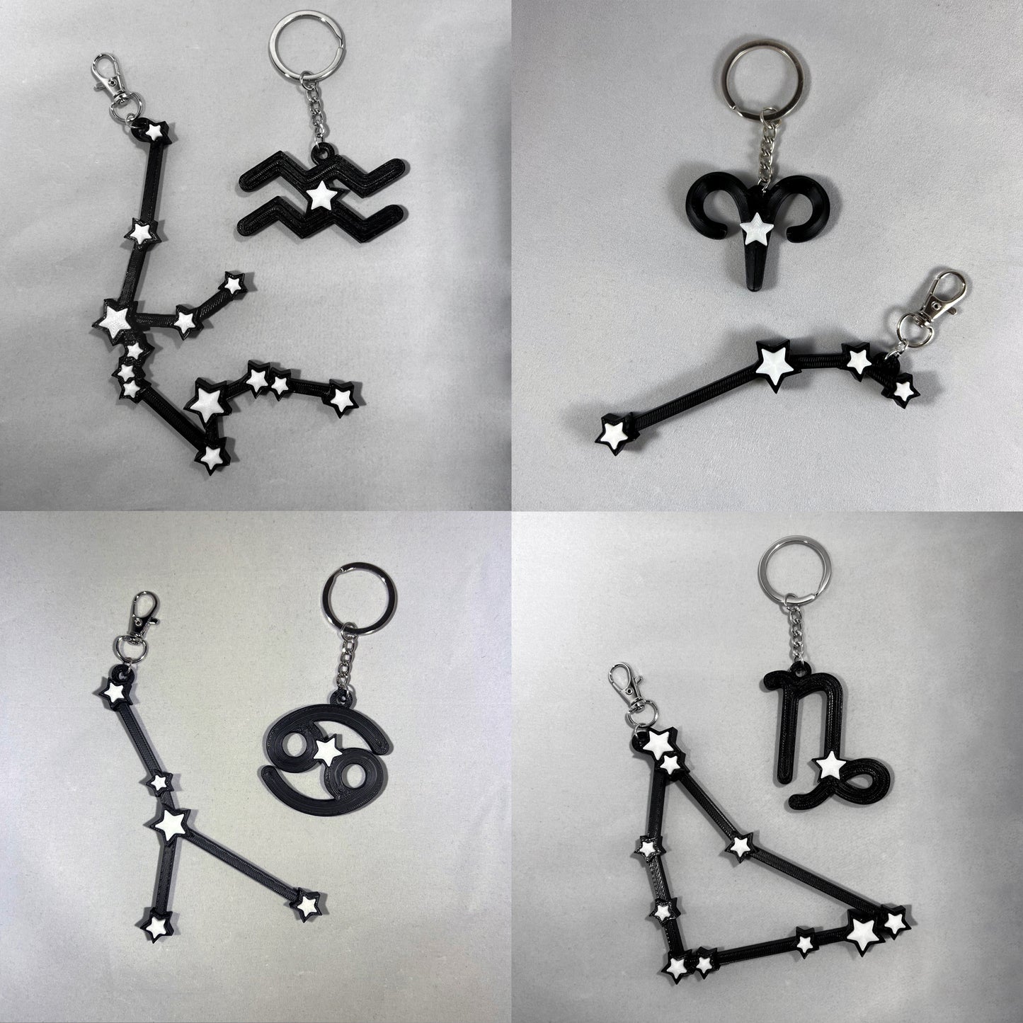 Zodiac Constellation & Symbol 3D Keychains