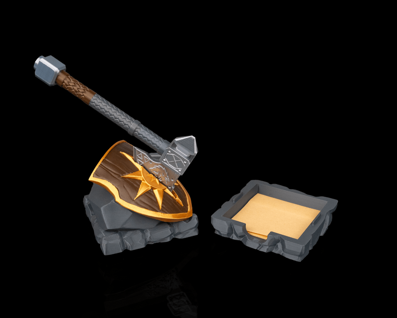 Axe Marks the Spot – Pen & Sticky Notes Holder