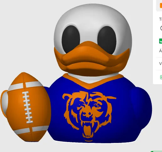 BEAR DOWN with the Chicago Bears Football Duck!