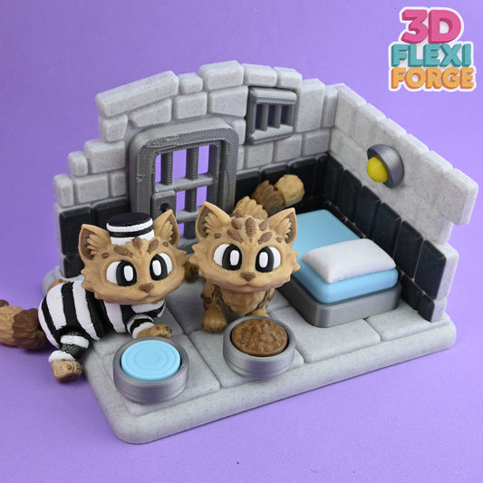 Cat in Prison Playset