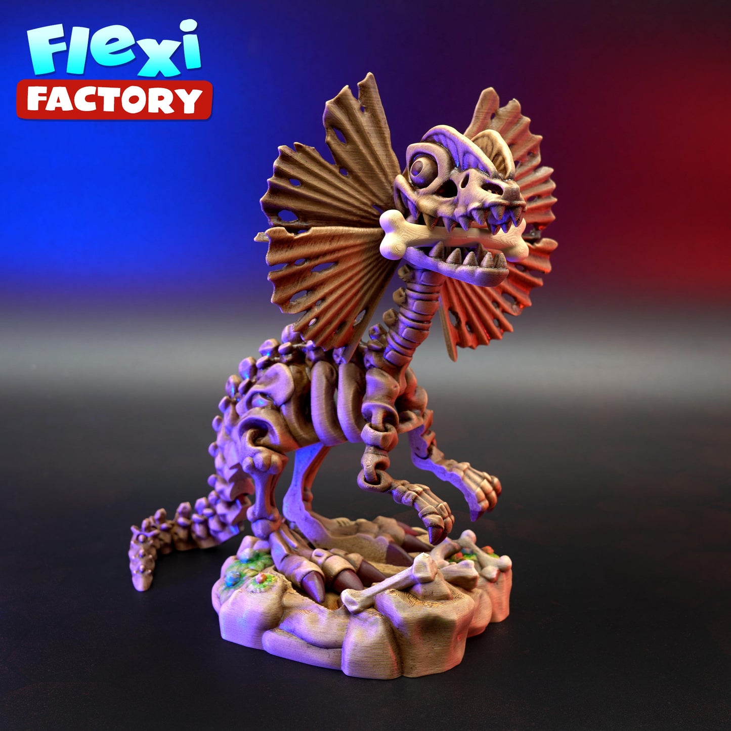 Skeletal Dilophosaurus – Fierce, Fossilized & Full of Character