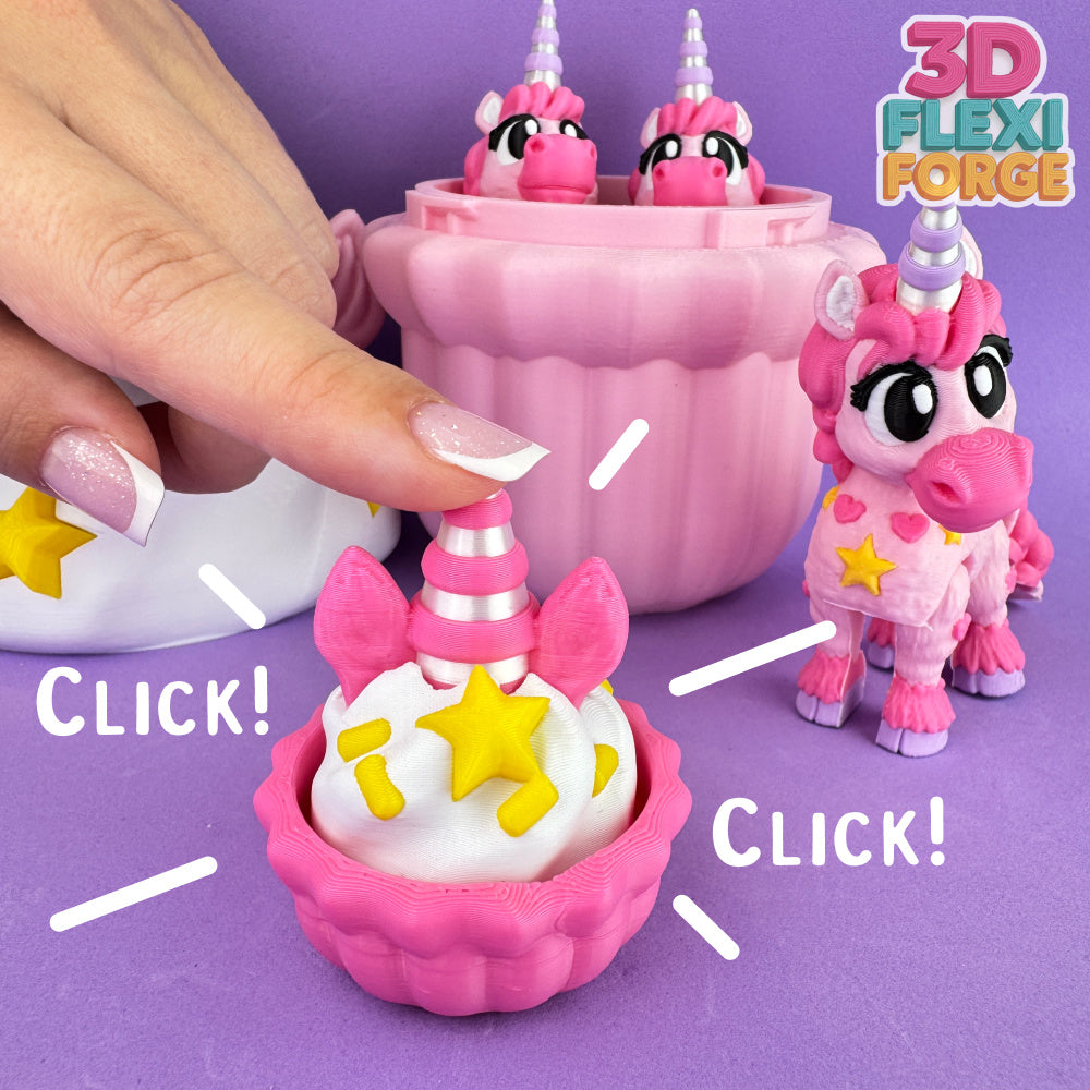 Flexi Unicorn with Box Playset