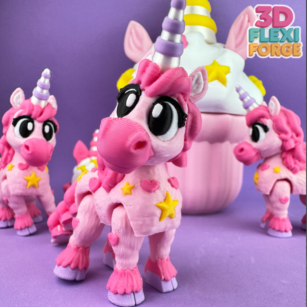 Flexi Unicorn with Box Playset