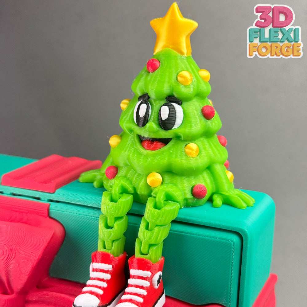 Sitting Christmas Tree with Sneakers
