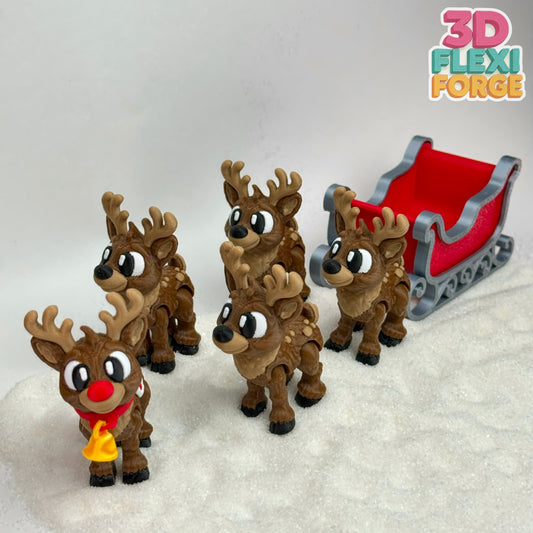 Flexi Reindeer with Sleigh – Ready to Dash Through the Snow!