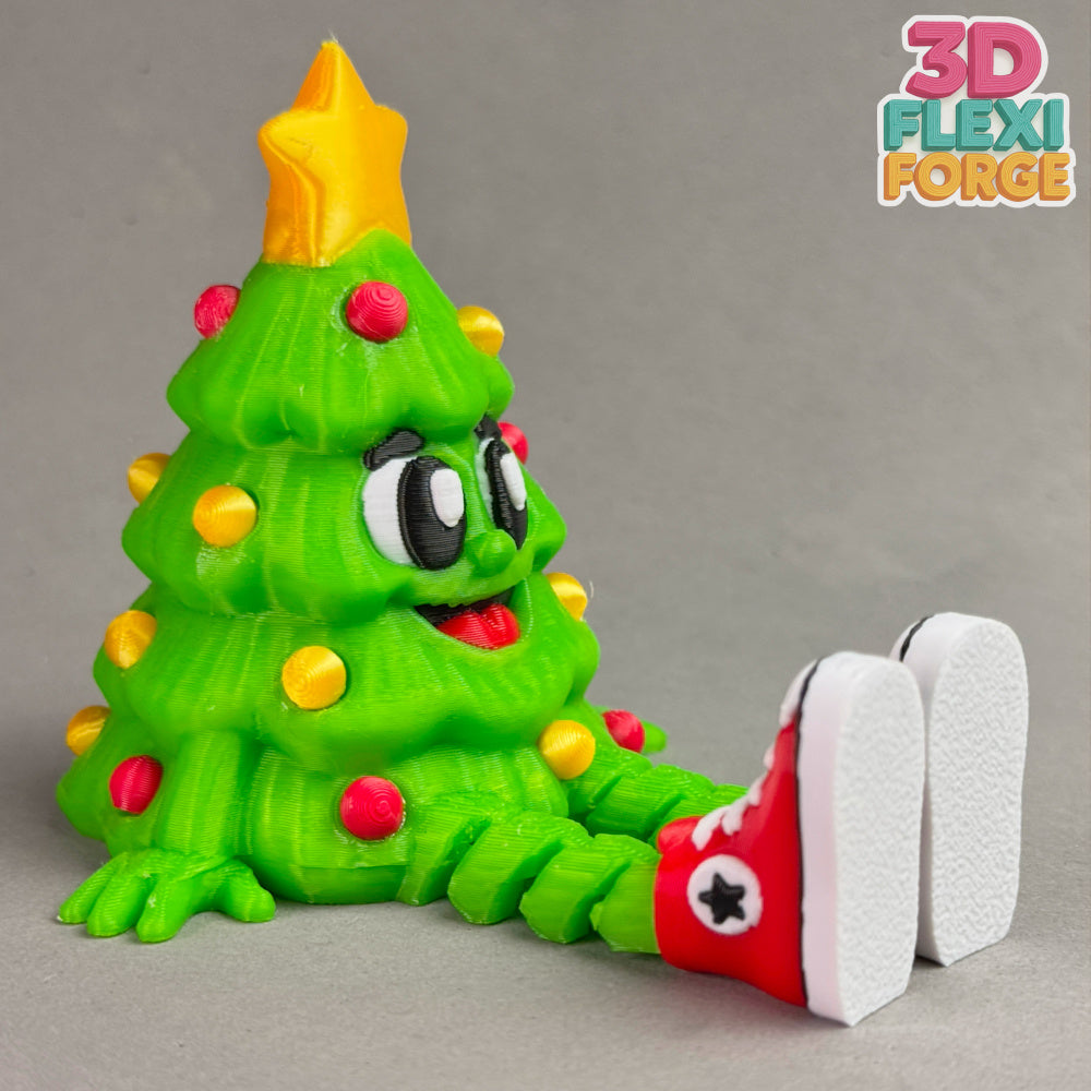 Sitting Christmas Tree with Sneakers