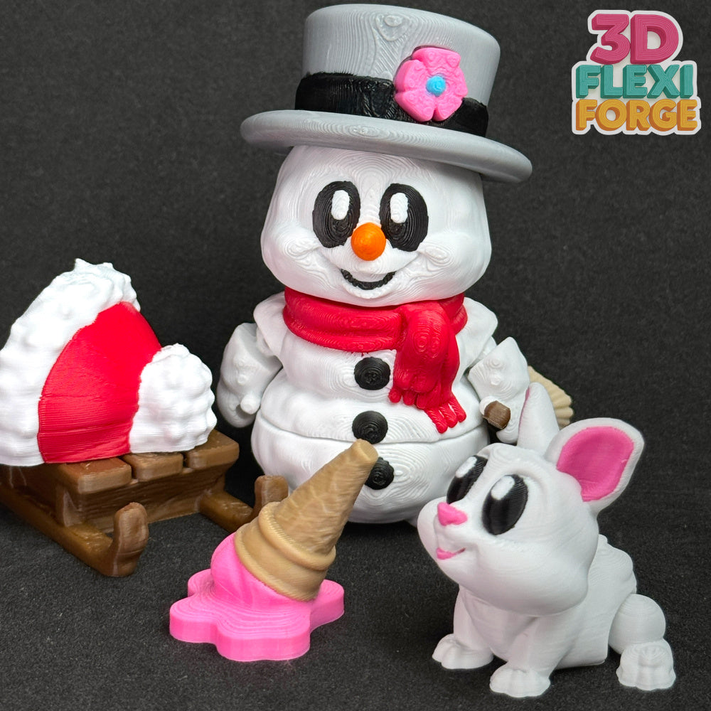 Snowman & Accessory Winter Set – A Cozy Winter Wonderland in a Storybook!