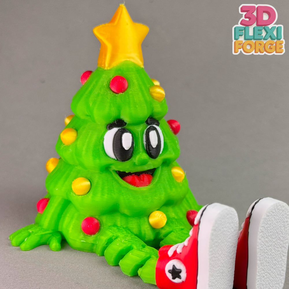 Sitting Christmas Tree with Sneakers