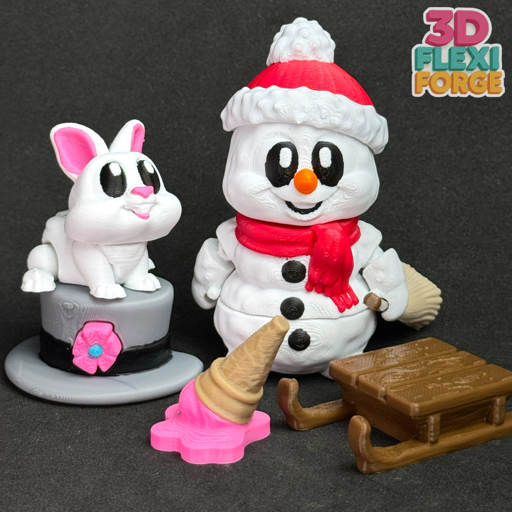 Snowman & Accessory Winter Set – A Cozy Winter Wonderland in a Storybook!