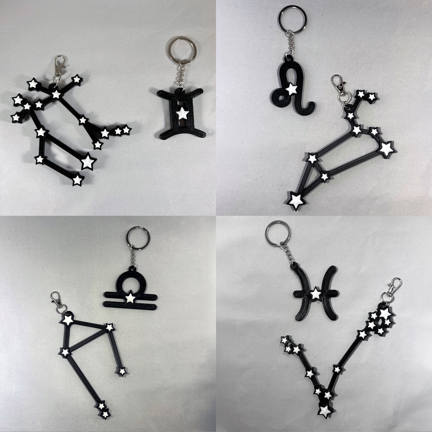 Zodiac Constellation & Symbol 3D Keychains