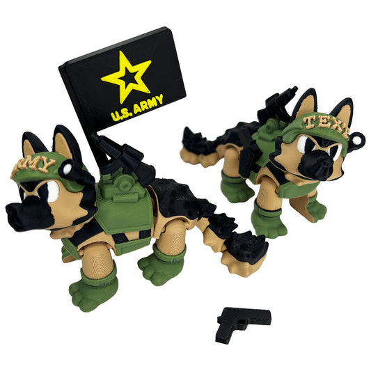 Army German Shepherd – 3D Printed Collectible