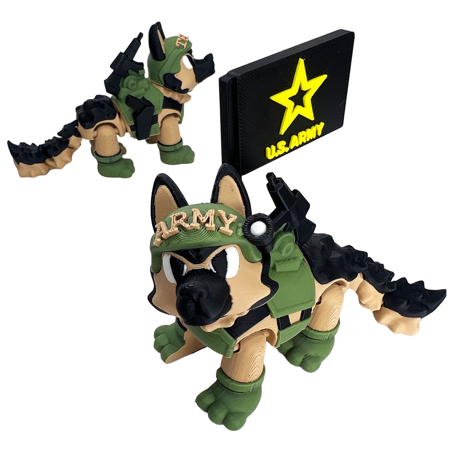 Army German Shepherd – 3D Printed Collectible