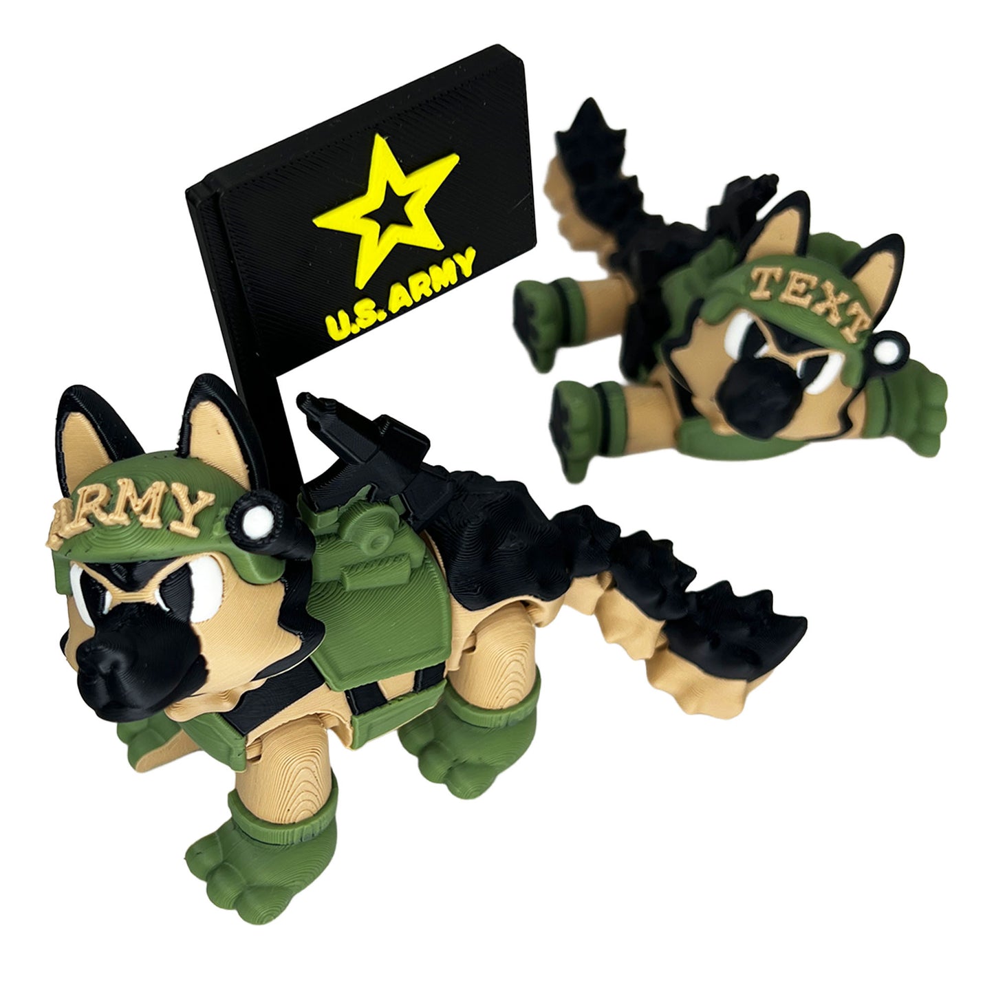 Army German Shepherd – 3D Printed Collectible