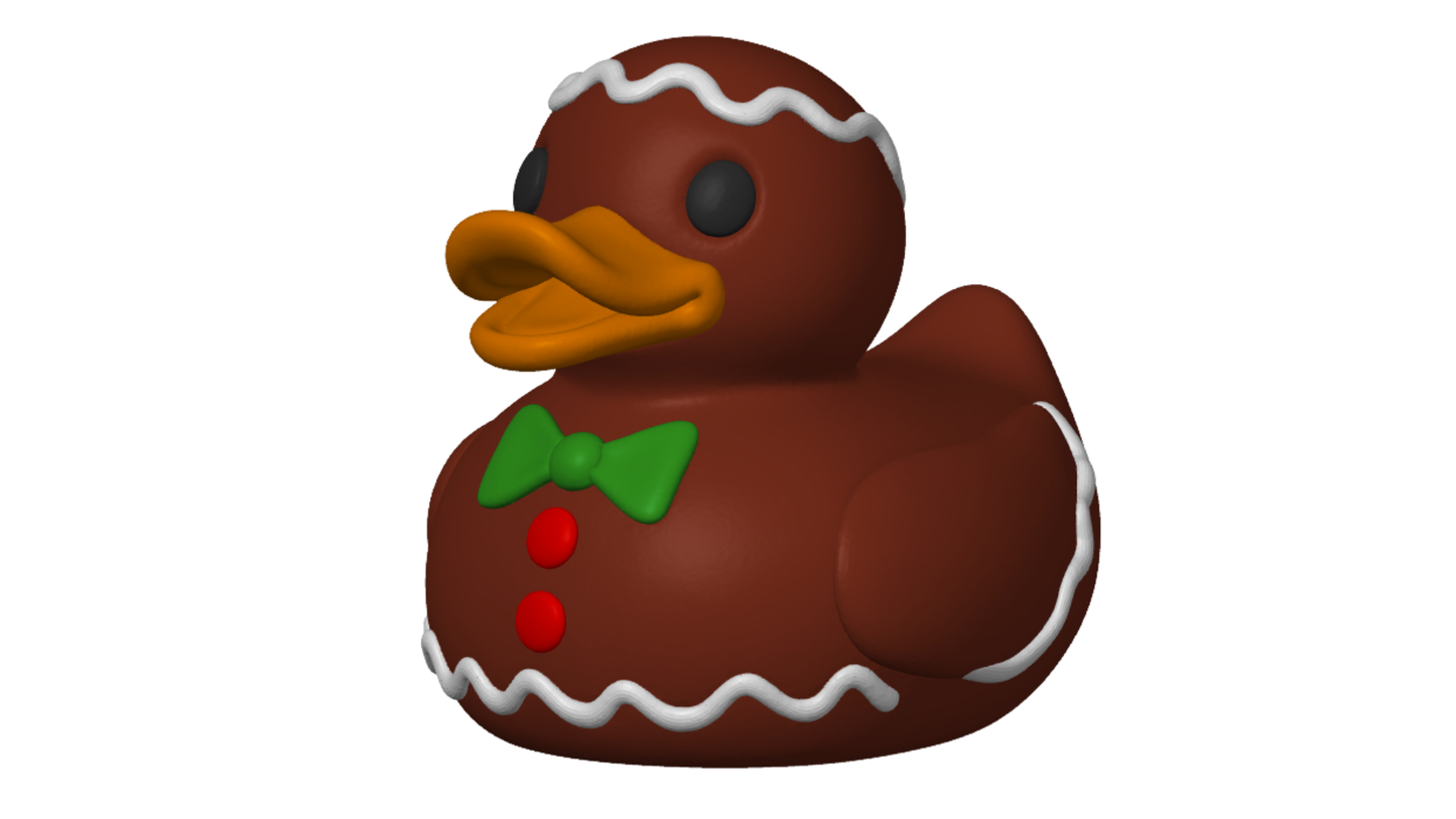 Gingerbread Duck – 3D Printed Holiday Collectible