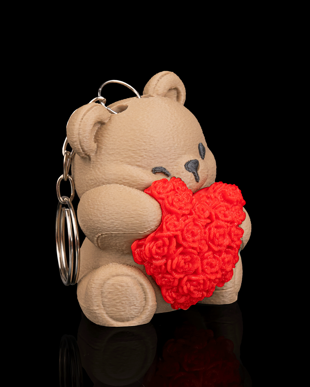 Heart Blossom Bear Keychain