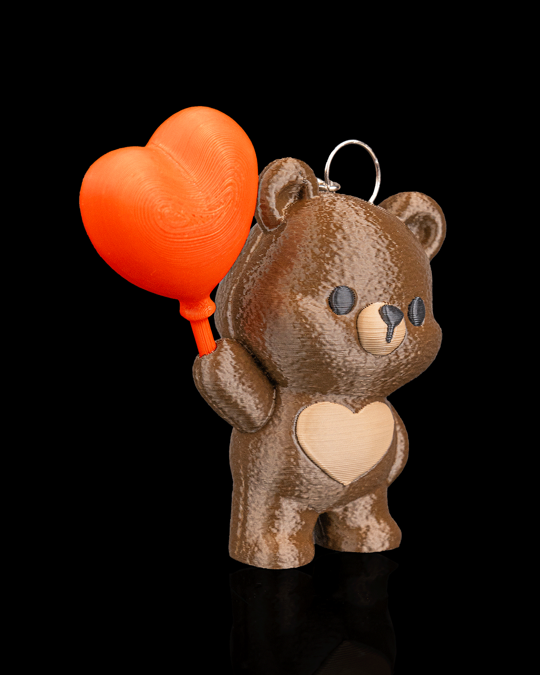 Heart Up Bear Keychain