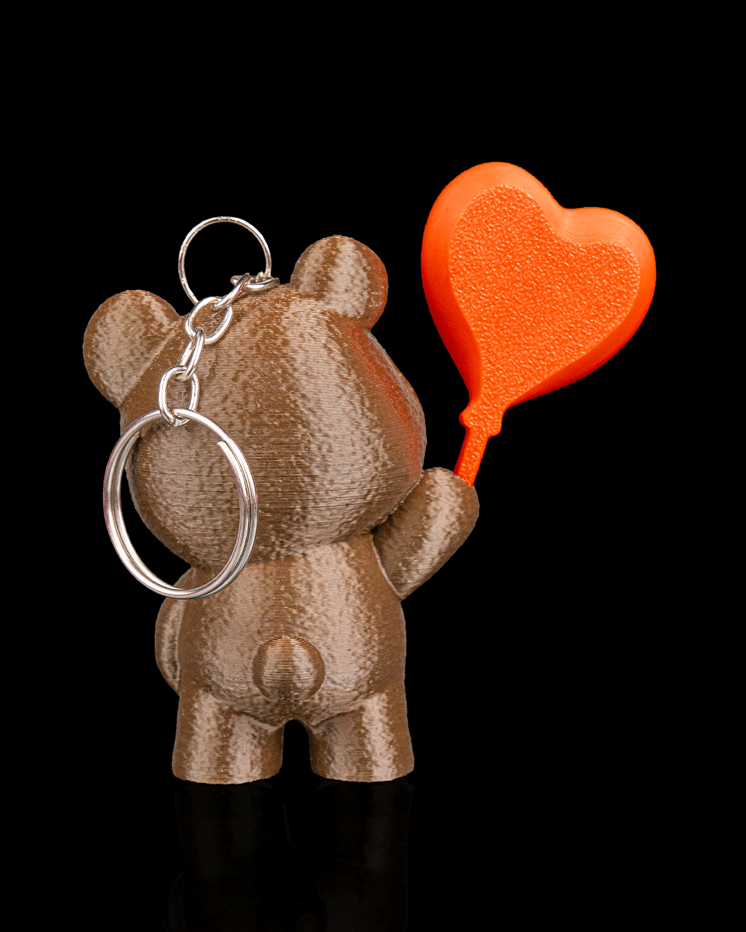 Heart Up Bear Keychain