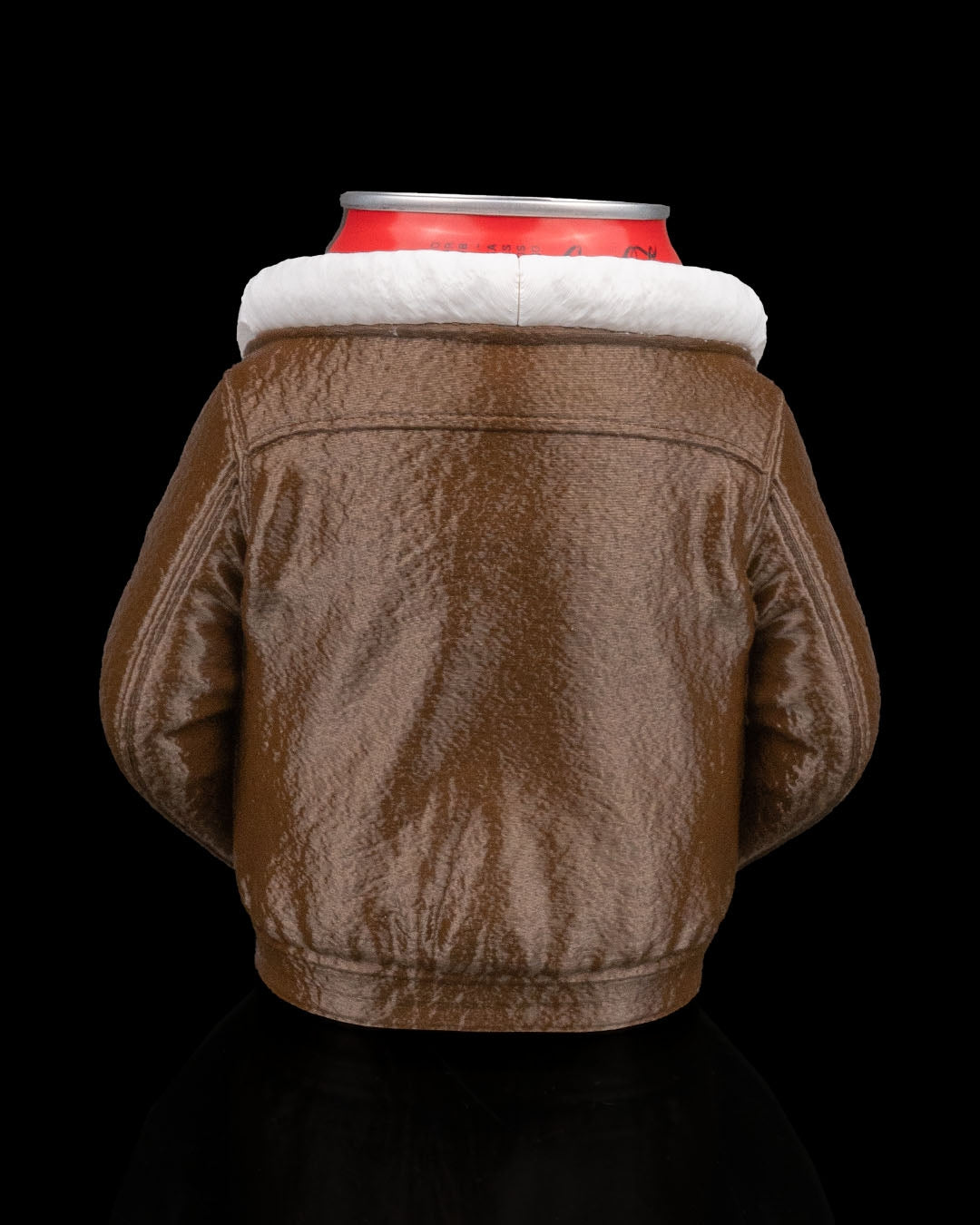 Leather Jacket Can Holder
