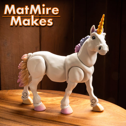 Unicorn — 3D Printed Collectible (Color Options!)