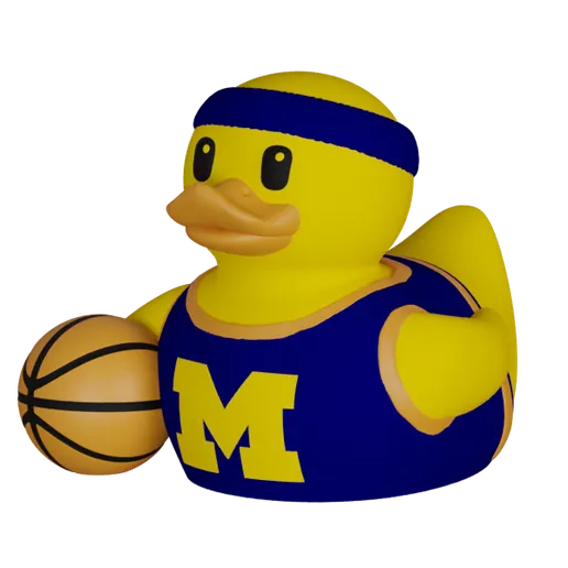 Michigan Wolverines Basketball Duck — Game-Day Spirit in Mini Form!