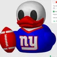 New York Giants Duck – Big Blue Spirit in a Tiny Package!