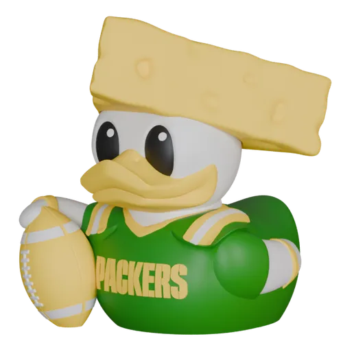 Green Bay Packers Football Duck – Cheesehead or Helmet Edition!